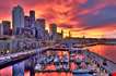 seattle-skyline-in-dramatic-sunrise-colors-Seattle Skyline In Dramatic Sunrise Colors