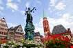 old-town-with-the-justitia-statue-frankfurt-Old Town With the Justitia Statue Frankfurt