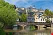 a-bridge-over-the-alzette-river-in-the-grund-luxembourg-A Bridge Over The Alzette River In The Grund Luxembourg