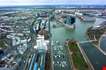 Wide Angle Picture Of River Rhine Duesseldorf-Wide Angle Picture Of River Rhine Duesseldorf