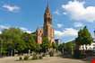 Side View Of Kreuzeskirche In Essen Germany-Side View Of Kreuzeskirche In Essen Germany