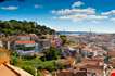 baixa-and-castelo-de-sao-jorge-from-alfama-lisbon-Baixa And Castelo De Sao Jorge From Alfama Lisbon