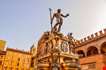 Piazza Del Nettuno Fountain In Bologna In Emilia Romagna In Italy-Piazza Del Nettuno Fountain In Bologna In Emilia Romagna In Italy