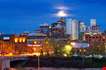 Denver Colorado Colorful Panoramic Skyline-Denver Colorado Colorful Panoramic Skyline