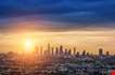 Sunrise Over Los Angeles City Skyline-Sunrise Over Los Angeles City Skyline