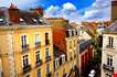 Street With Colorful Houses In Rennes France-Street With Colorful Houses In Rennes France