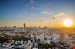 Tel Aviv And Ramat Gan Skyline At Sunset-Tel Aviv And Ramat Gan Skyline At Sunset