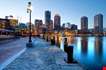 boston-harbor-and-financial-district-at-sunset-in-boston-Boston Harbor And Financial District At Sunset In Boston