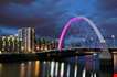 clyde-arc-bridge-at-night-glasgow-Clyde Arc Bridge At Night Glasgow