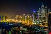dubai-downtown-night-scene-with-city-lights-Dubai Downtown Night Scene With City Lights