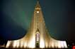 northern-lights-shining-over-the-church-reykjavik-Northern Lights Shining Over the Church Reykjavik