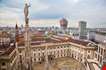 panorama-view-milan-cathedral-royal-palace-Panorama View Milan Cathedral Royal Palace