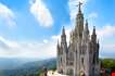 tibidabo-church-on-mountain-in-barcelona-with-christ-statue-Tibidabo Church On Mountain In Barcelona With Christ Statue